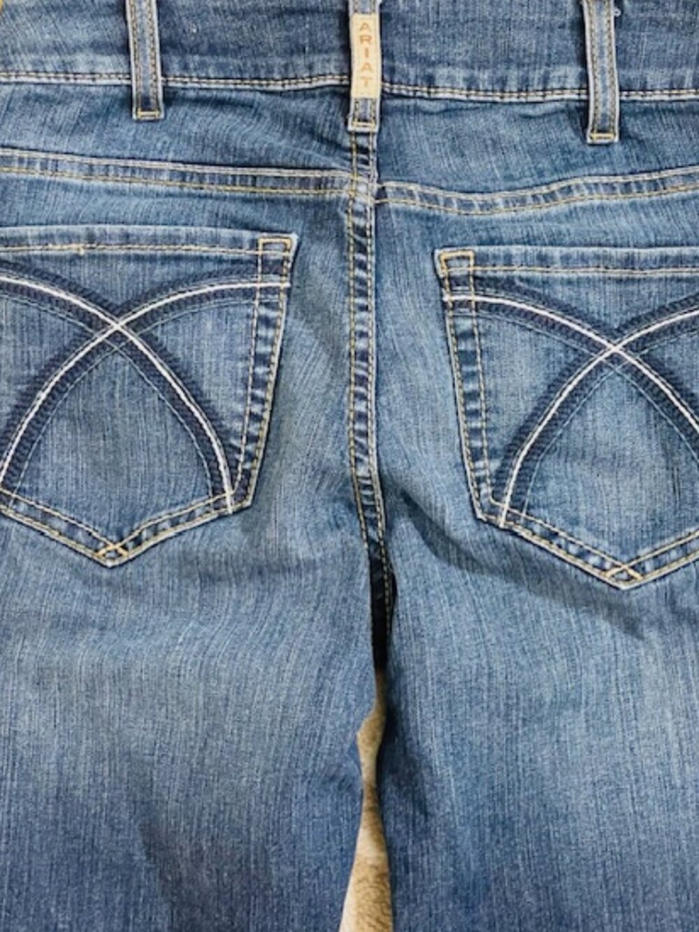 Ariat Rosa Boot Jeans Perfect Mid Rise Western Denim Stacking Riding 27 - Picture 4 of 9